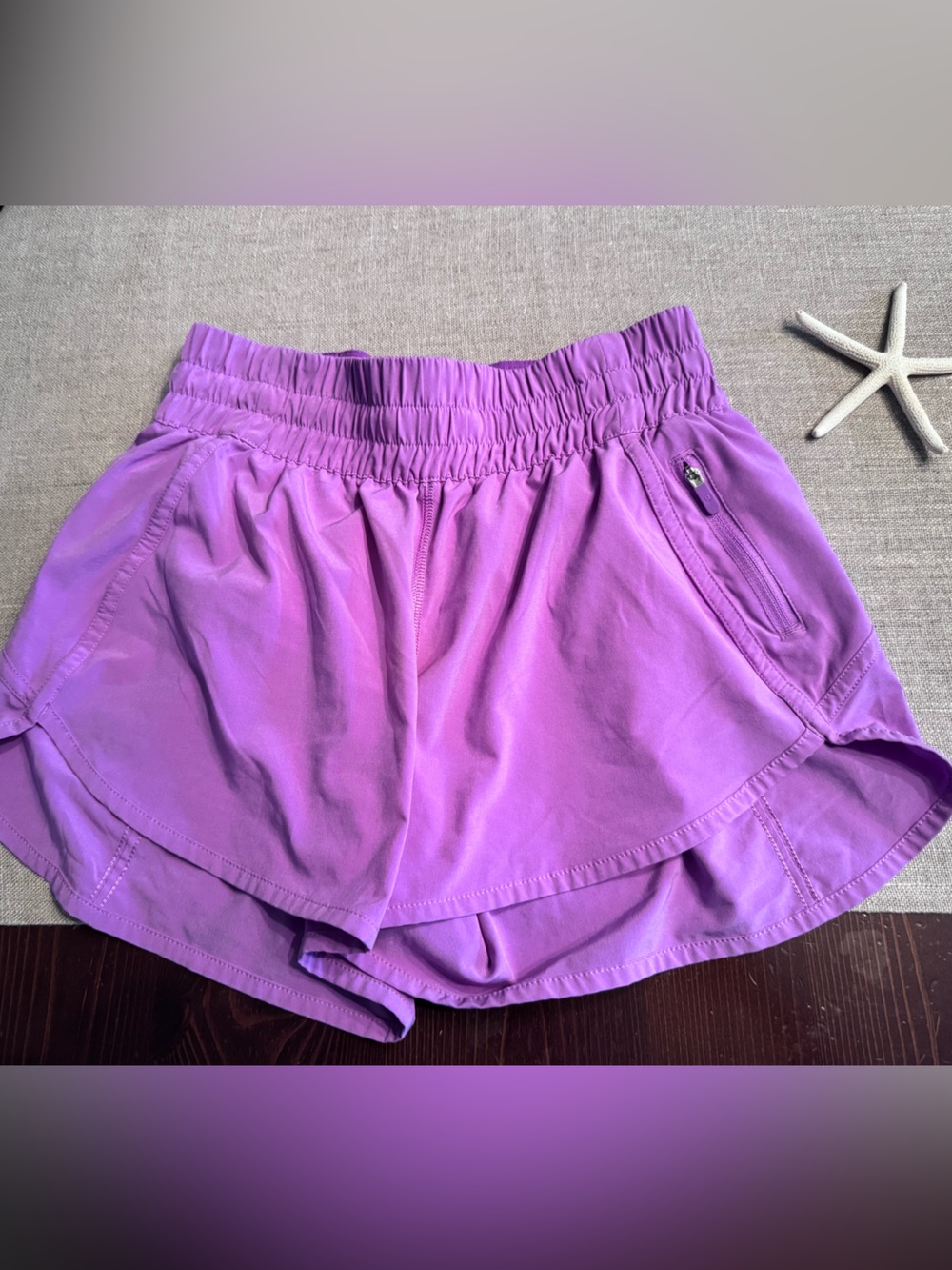 Lululemon Tracker Short V SeaWheeze Purple Blossom size 6